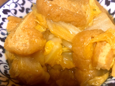 カレーうどんスープの素で白菜とお揚げのくたくた煮